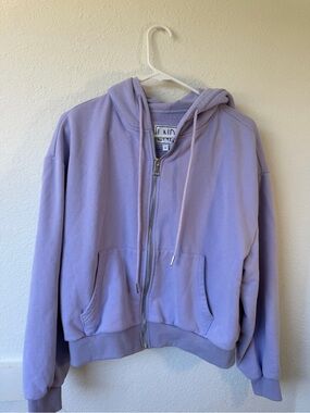 Lash Next Door The Warm Up Hoodie Lavender Purple Small